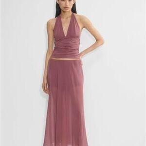 Wilfred Dusty Rose Veil Maxi Skirt